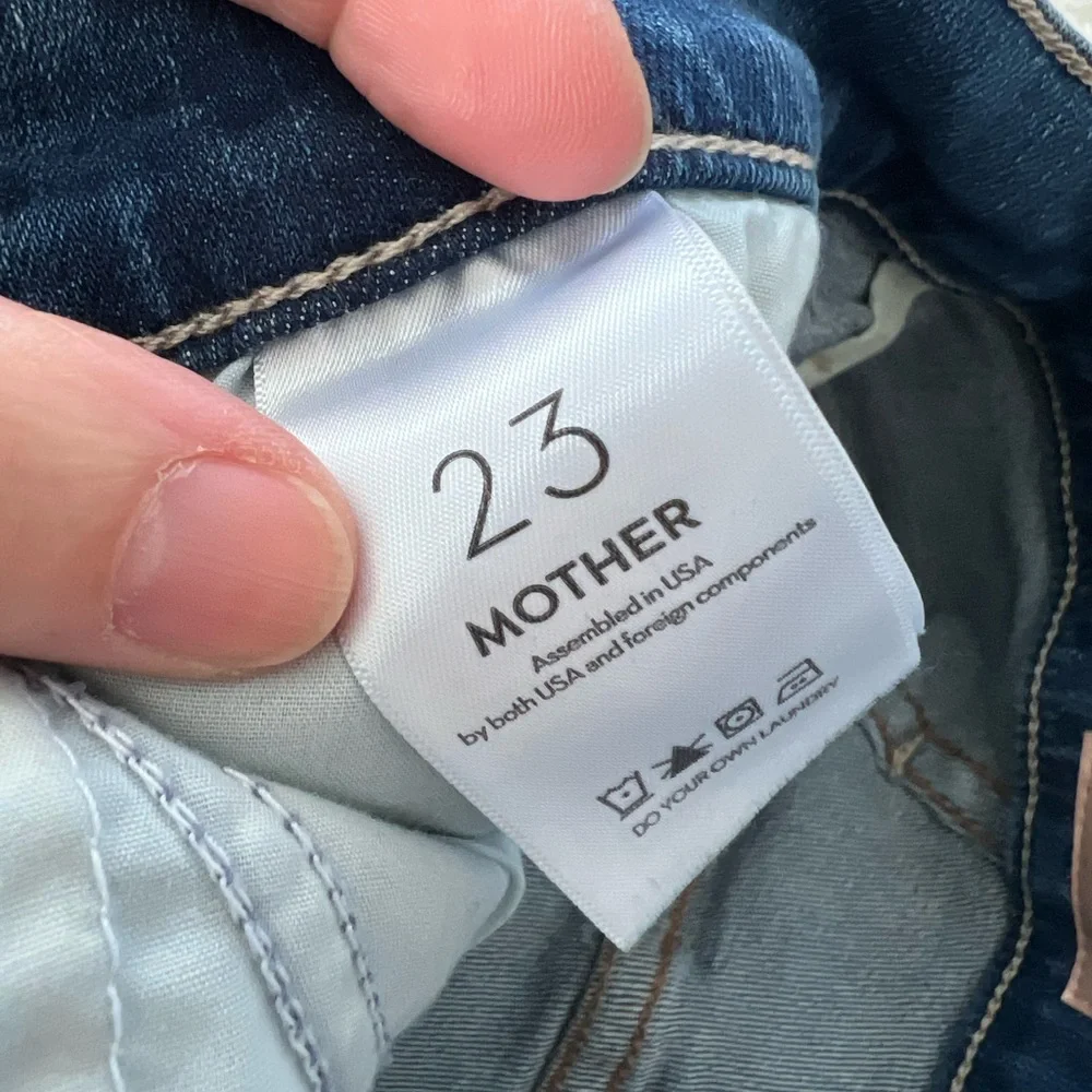 MOTHER Blue Cropped Flare Jeans - Picture 8 of 11